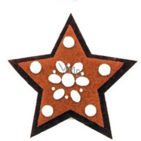 Gingerbread made of felt star decoration for hanging 10 cm