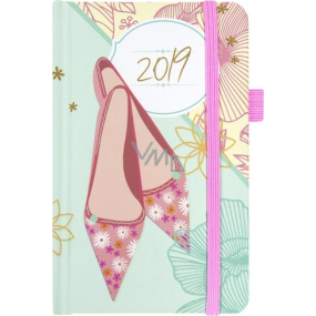 Albi Diary 2019 pocket with rubber band Shoes 9.5 x 15 x 1.3 cm