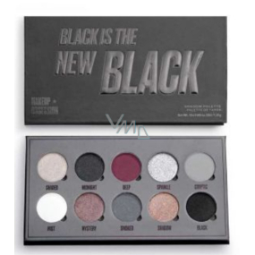 Makeup Obsession Black Is The New Black palette of 10 eye shadows 13 g