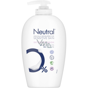 Neutral Intimate Wash cleansing emulsion for intimate hygiene with lactic acid, fragrance-free 250 ml