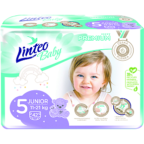 Linteo Baby Premium Junior diapers 11 to 21 kg, 42 pcs Linteo Baby Premium Junior diapers 11 to 21 kg, 42 pcs