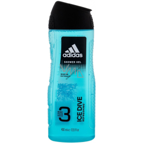 Adidas Ice Dive 3 in 1 shower gel for body, hair and face for men 400 ml