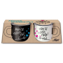 Nekupto Pair of Mini Mugs I Like You Very Much and I Love You Very Much 2 x 100 ml