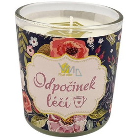 Nekupto Cozy home Rest cures gift scented candle in glass 9 x 9,5 cm