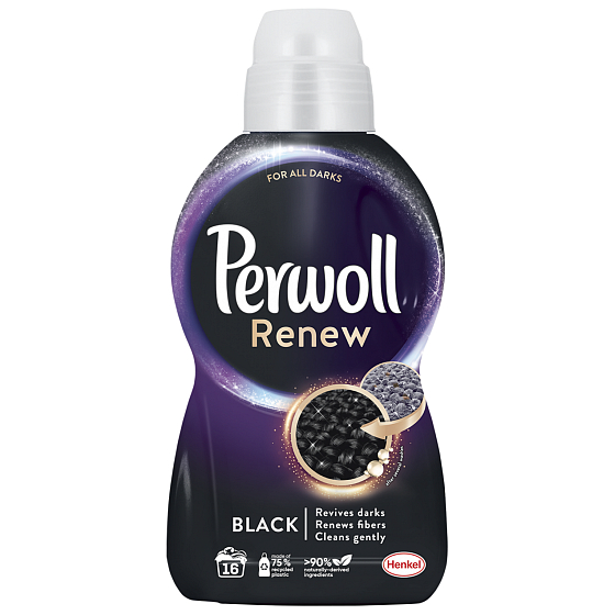 Perwoll Renew Black Washing Gel restores intense black colour, renews fibres 16 doses 960 ml