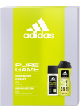 Adidas Pure Game perfumed deodorant glass 75 ml + shower gel 250 ml, cosmetic set for men