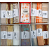 Ditipo Fabric ribbon Flora white with orange flowers 2 m x 40 mm