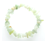 Serpentine bracelet elastic chopped natural stone 19 cm, healers stone