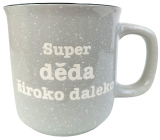 Albi Stoneware mug grey Super grandpa far and wide 400 ml