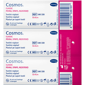 Cosmos Firm Strips Bandage, 8 × 4 cm, 3 pcs