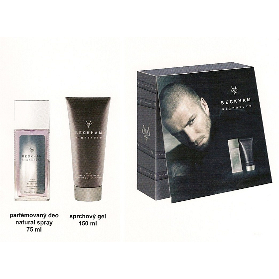 David Beckham Signature perfumed deo natural spray + shower gel, cosmetic set