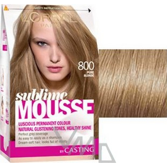 Loreal Sublime Mousse Hair Color 800 Genuine Blonde