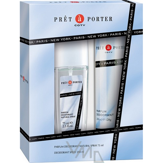 Pret a Porter Original perfumed deodorant glass for women 75 ml + deodorant spray 200 ml, cosmetic set