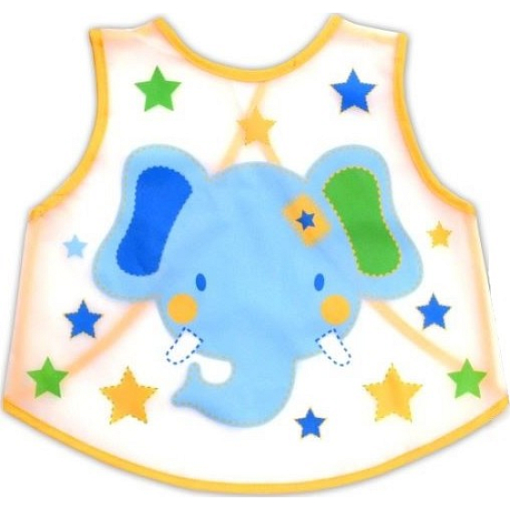 First Steps Jungle washable bib Peva 38 x 39 cm Elephant