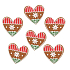 Gingerbread from felt felt with clip 4 cm, 6 pieces