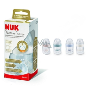Nuk Nature Sense Bottle nursing plastic latex teat 0 - 6 months, teat size S 150 ml