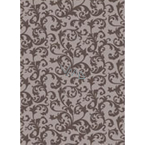 Ditipo Gift wrapping paper 70 x 200 cm Christmas dark brown lace pattern 2061002