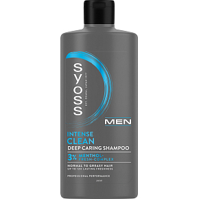Syoss Men Clean & Cool Shampoo for Normal to Oily Hair, 440 ml