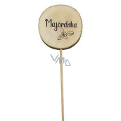Bohemia Gifts Wooden Herb Marker with Print - Marjoram, Circle Diameter is 5 - 8 cm
