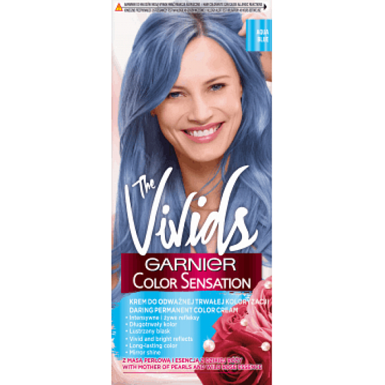 Garnier Color Sensation The Vivids intensive permanent hair coloring cream 2.10 Pastel blue