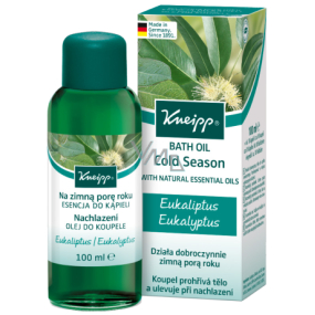 Kneipp Cold bath oil, natural essential oils of eucalyptus and camphor tree pleasantly warm the body and bring relief when cold 100 ml