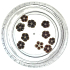 Professional nail decorations flower brown 132