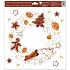 Window foil without glue 30 x 33.5 cm, gingerbread Wreath