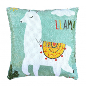 Albi Pillow with sequins Lama 37 x 37 x 10 cm