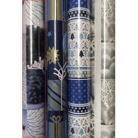 Zöwie Gift wrapping paper 70 x 500 cm Christmas white, blue frozen twig