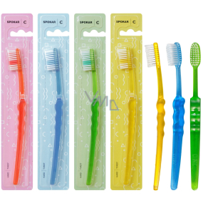 Spokar 3416 Clinic Hard hard toothbrush, straight-cut fibers with precisely rounded ends