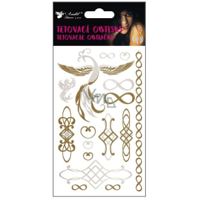 Tattoo decals gold and silver 15 x 9 cm 1138