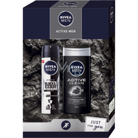 Nivea Men Active Men antiperspirant deodorant spray 150 ml + shower gel 250 ml, cosmetic set for men