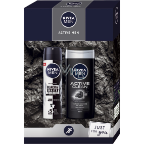 Nivea Men Active Men antiperspirant deodorant spray 150 ml + shower gel 250 ml, cosmetic set for men