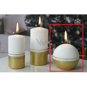 Lima Aroma line candle gold sphere 80 mm 1 piece