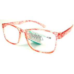 Berkeley Reading glasses +1.5 plastic transparent red dots 1 piece MC2181