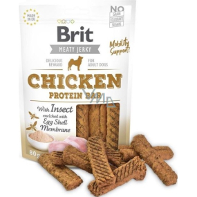 Brit Jerky Dried meat treats protein bar with insects and chicken for adult dogs 80 g