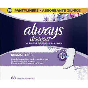 Always Discreet Normal incontinence brief intimate pads 68 pieces