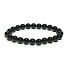 Onyx black bracelet elastic natural stone, ball 8 mm / 16-17 cm, life force stone