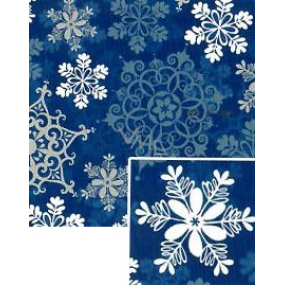 Nekupto Christmas gift wrapping paper 70 x 1000 cm Blue white, blue, silver flakes