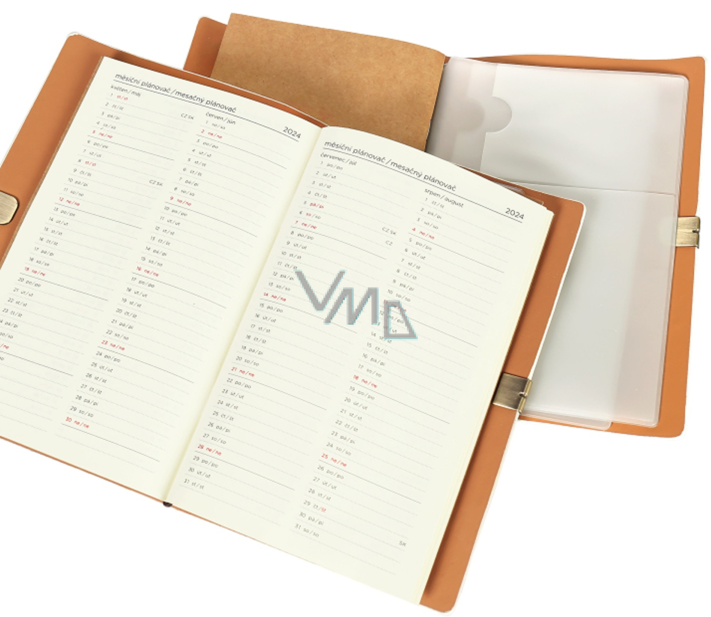Albi Diary 2024 weekly luxury Flowers 12 x 17,8 x 1,5 cm VMD