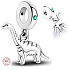 Sterling silver 925 Dinosaur Brachiosaurus, animal bracelet pendant
