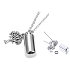Commemorative urn pendant, Tree of Life waterproof, Stainless steel 10 x 28 mm