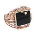 Apple Watch Strap Handmade Rose Gold with Hearts, Size 38/40/41 mm