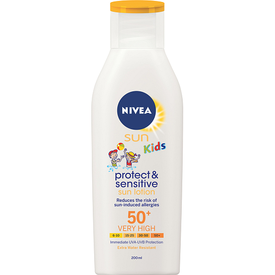 Nivea Sun Kids SPF 50+ Protect & Sensitive Children's Sunscreen Lotion, 200 ml