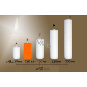 Lima Candle smooth orange cylinder 60 x 120 mm 1 piece
