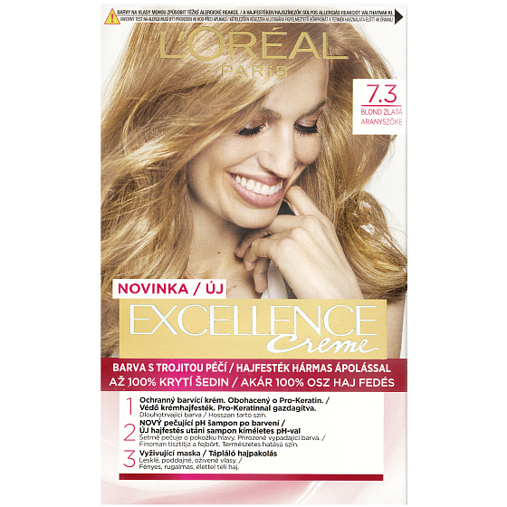 Loreal Paris Excellence hair color 7.3 Blonde Gold