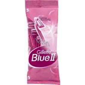 Gillette Lady Blue II Women Disposable razors with moisturizing tape 5 pieces, for women
