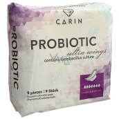 Carine ProBiotic Ultra Wings women's hygienic intimate pads remove yeast infections in 9 pieces