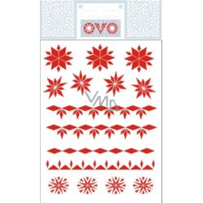 Ovo Straw Decals Red 12 motifs 1 sheet