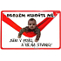 Nekupto Humor in the Czech Republic humorous sign 15 x 10 cm 1 piece